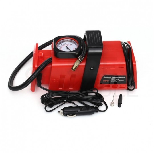Kompresor samochodowy Pompka elektryczna Sprężarka 12V/230V 200PSI (7bar) Kraft&Dele