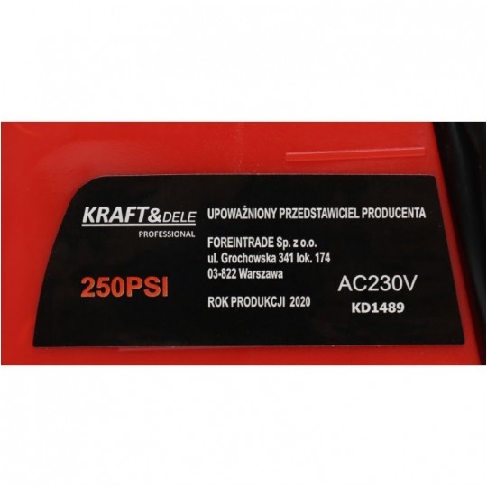 Kompresor samochodowy Pompka elektryczna Sprężarka 12V/230V 200PSI (7bar) Kraft&Dele