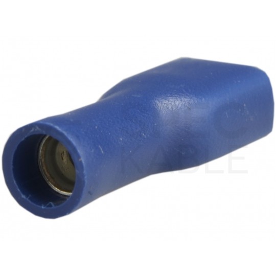 Końcówka nasuwkowa przewodowa całkowicie izolowana typ NCI / MSEPA 6,3/2 niebieska konektor żeński ERKO 100szt.