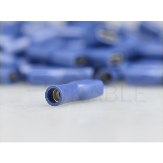 Końcówka nasuwkowa przewodowa całkowicie izolowana typ NCI / MSEPA 6,3/2 niebieska konektor żeński ERKO 100szt.
