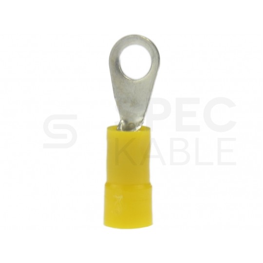 Końcówka oczkowa izolowana typ KC DIN 6mm2 / M8 miedziana cynowana galwanicznie zółte 100szt.