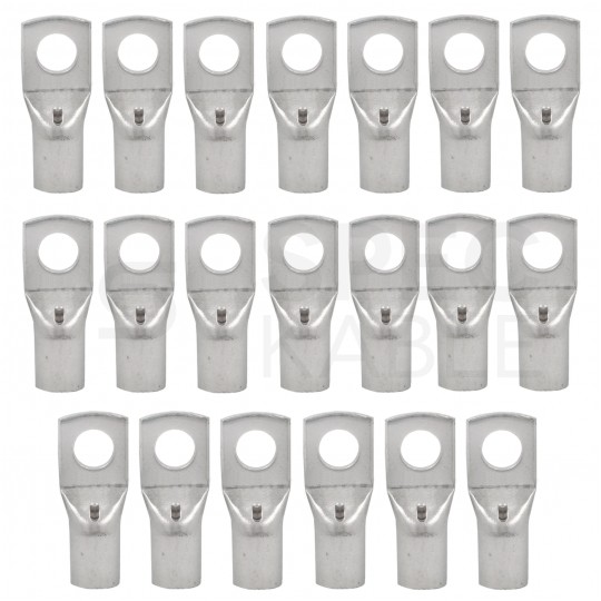 Końcówka rurowa oczkowa z otworem kontrolnym typ KCS 16mm2 / M8 miedziana cynowana galwanicznie ERKO