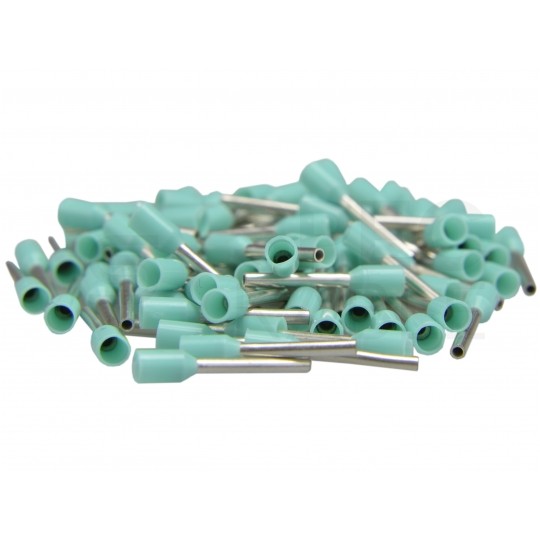 Końcówka tulejkowa izolowana typ HI / TE DIN 0,34mm2 / 8mm miedziana cynowana galwanicznie turkusowa ERKO 100szt.
