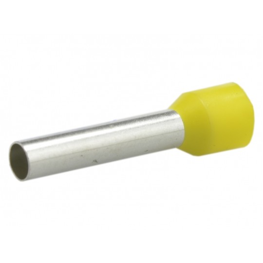 Końcówka tulejkowa izolowana typ HI / TE DIN 0,5mm2 / 8mm miedziana cynowana galwanicznie żółta ERKO 100szt.