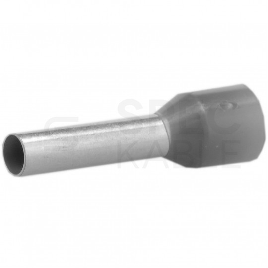 Końcówka tulejkowa izolowana typ HI / TE DIN 0,75mm2 / 8mm miedziana cynowana galwanicznie szara Elpromet 100szt.