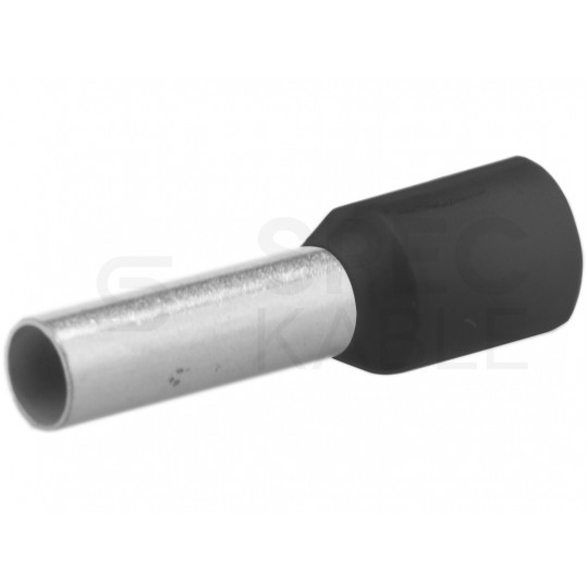 Końcówka tulejkowa izolowana typ HI / TE DIN 1,5mm2 / 8mm miedziana cynowana galwanicznie czarna Elpromet 100szt.
