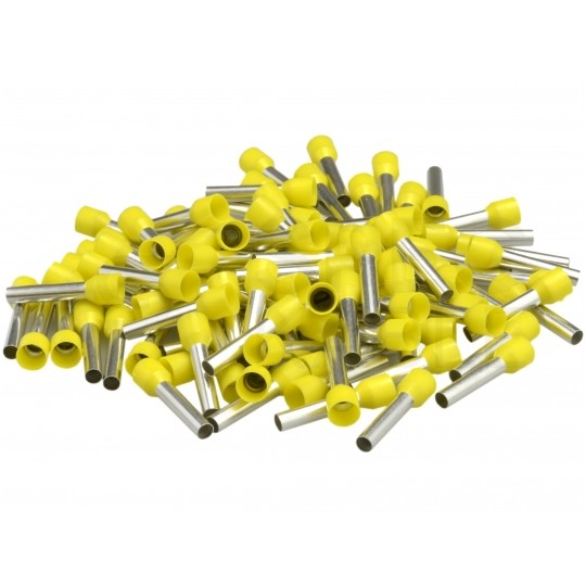 Końcówka tulejkowa izolowana typ HI / TE DIN 6,0mm2 / 12mm miedziana cynowana galwanicznie żółta ERKO 100szt.
