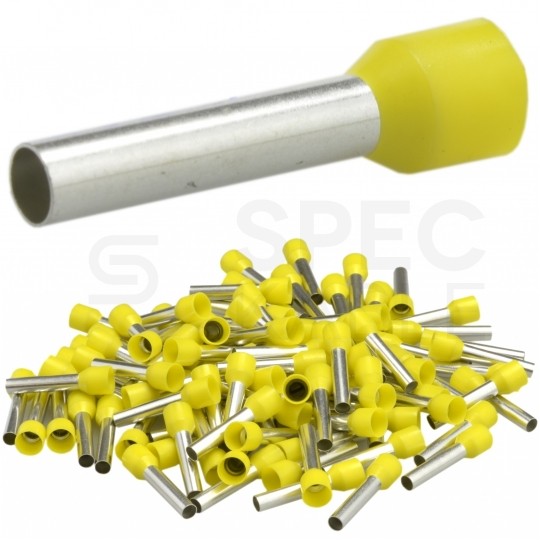 Końcówka tulejkowa izolowana typ HI / TE DIN 6,0mm2 / 18mm miedziana cynowana galwanicznie żółta ERKO 100szt.