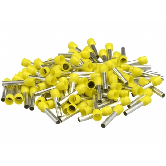 Końcówka tulejkowa izolowana typ HI / TE DIN 6,0mm2 / 18mm miedziana cynowana galwanicznie żółta ERKO 100szt.