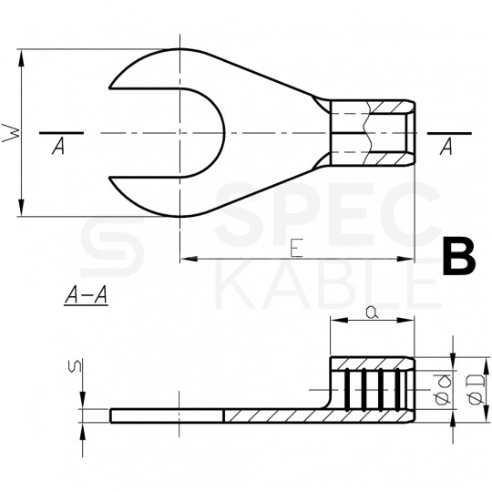 Końcówka widełkowa KW 8-10 Ergom 100szt
