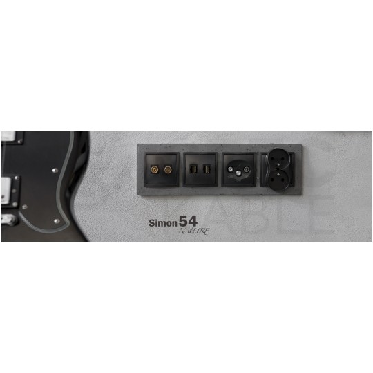 KONTAKT-SIMON 54 Nature Ramka 1-krotna szklana biała perła