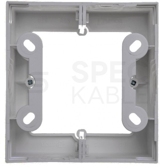 KONTAKT-SIMON 54 Puszka natynkowa 1-krotna głęboka srebrny mat