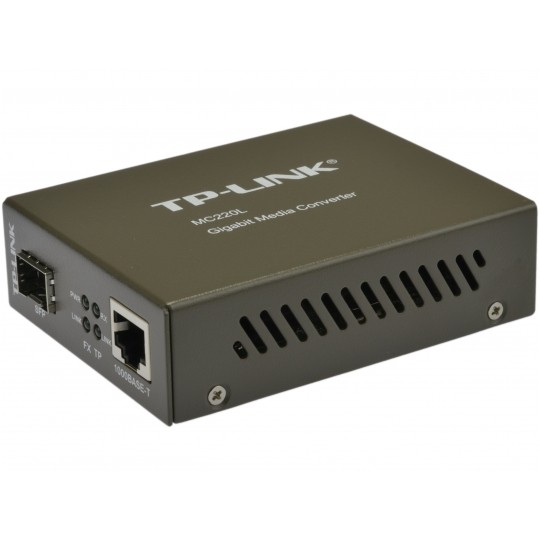 Konwerter optyczny FO (Port SFP MM/SM LC Gigabit) Ethernet (Port RJ45 GE 1000Mb/s) aktywny 0,55/10km TP-Link MC220L