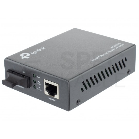 Konwerter optyczny FO (Port SM SC/UPC duplex) Ethernet (Port RJ45 GE 1000Mb/s) aktywny 15km TP-Link MC210CS