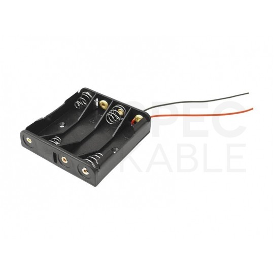 Koszyk na baterie płaski 4xAAA R3