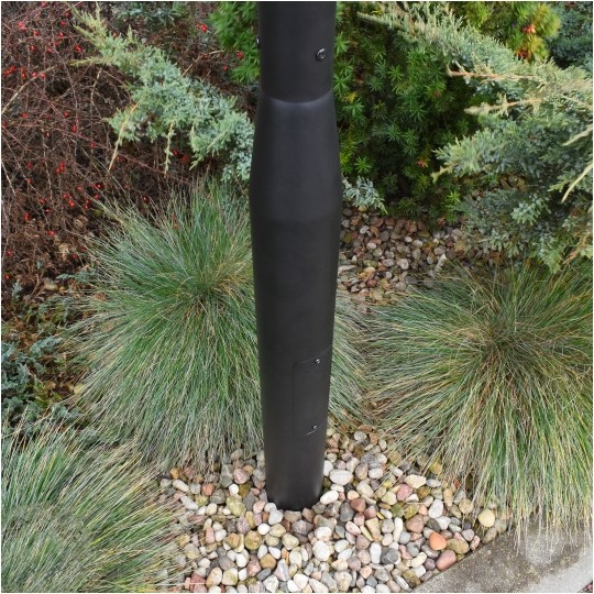 Kotwa do słupa oświetleniowego maszt fi: 60mm + podstawa 16x16cm stal nierdzewna BEMKO