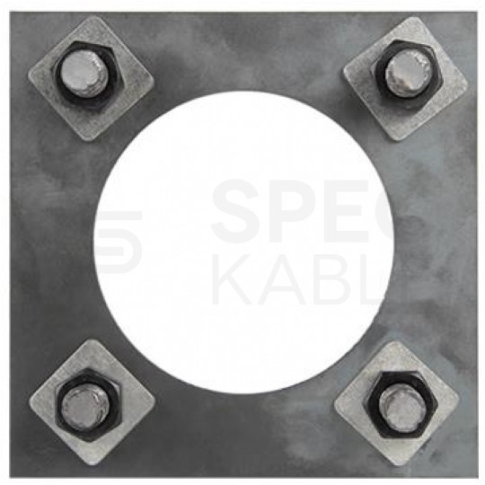 Kotwa do słupa oświetleniowego, masztu do kamer + podstawa 15x15cm czarny