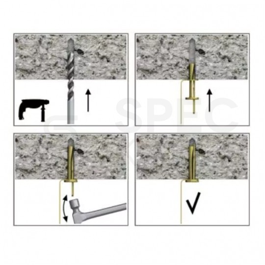 Kotwa stalowa do sufitów podwieszanych R-GS 6x40mm wbijana do betonu Rawlplug 100szt