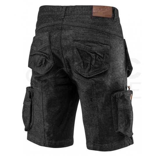 Krótkie spodenki robocze DENIM jeansowe czarne rozmiar L/52 NEO 81-273-L