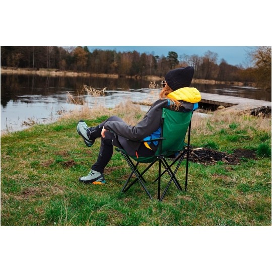Krzesełko biwakowe, turystyczne składane wodoodporne zielone 79x79x45cm NEO 63-157