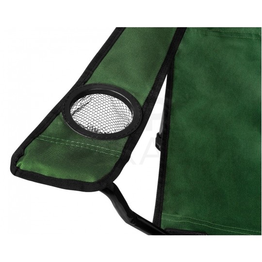 Krzesełko biwakowe, turystyczne składane wodoodporne zielone 79x79x45cm NEO 63-157