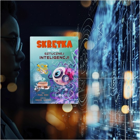 Książka dla dzieci "Skrętka na tropie sztucznej inteligencji" Paweł Skiba + GRATIS patchcord NEKU