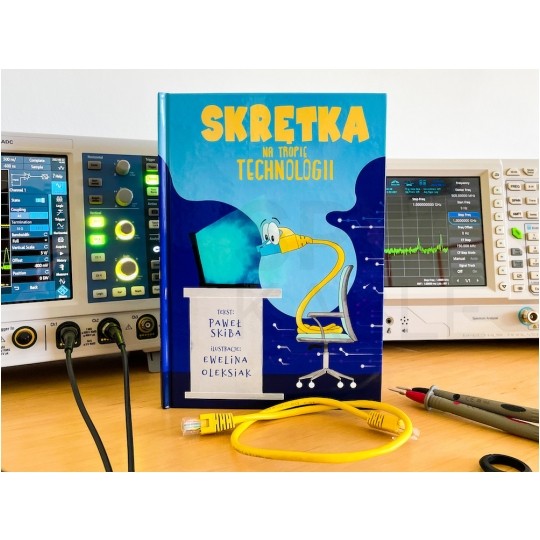 Książka dla dzieci "Skrętka na tropie technologii" Paweł Skiba (wydanie angielskie) + GRATIS patchcord NEKU