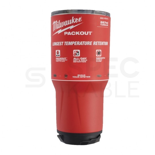 Kubek termiczny termos 887ml czerwony PACKOUT MILWAUKEE