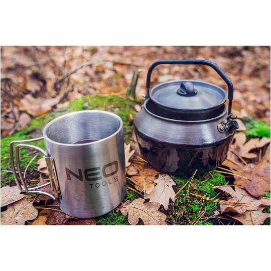 Kubek turystyczny 320ml ze stali nierdzewnej NEO 63-150