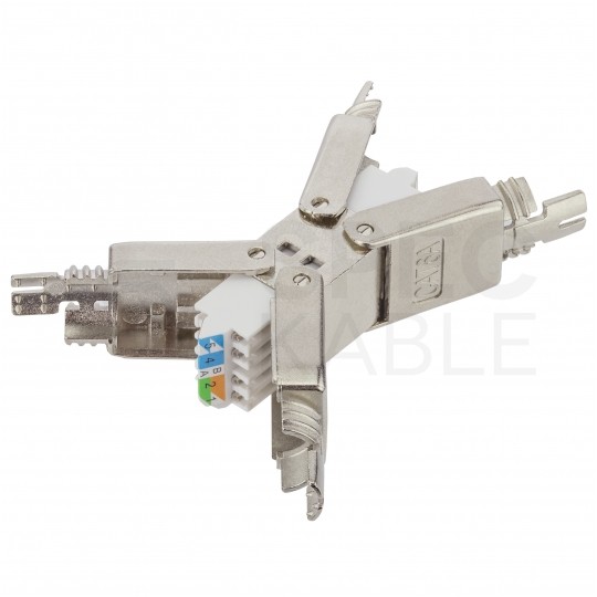 Łącznik beznarzędziowy kabla LAN kat.6A ekranowany STP NEKU