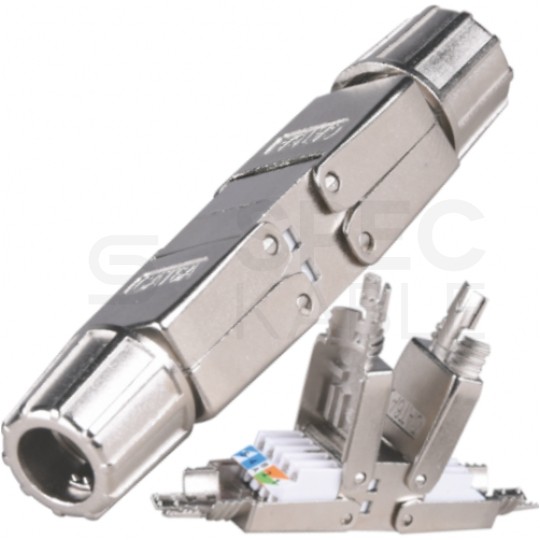 Łącznik beznarzędziowy kabla LAN kat.6A ekranowany STP PoE+ WireArte