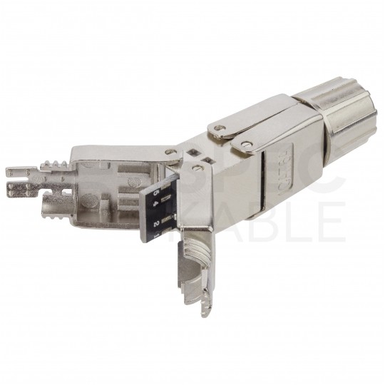 Łącznik beznarzędziowy kabla LAN kat.6A ekranowany STP PoE+ WireArte