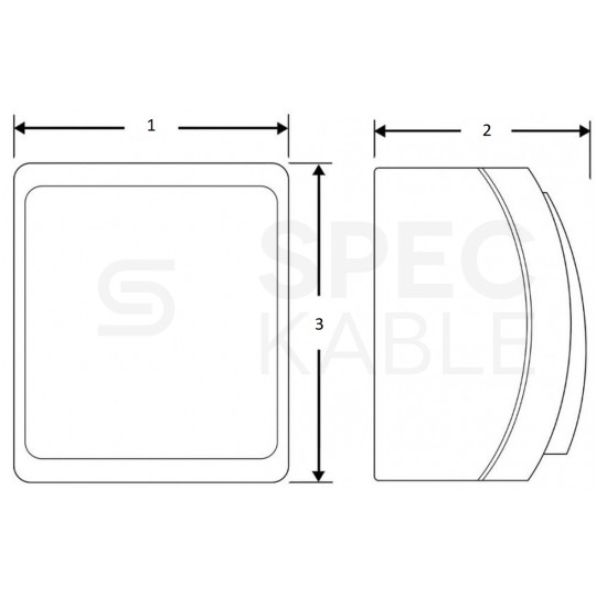 Łącznik krzyżowy pojedynczy natynkowy hermetyczny IP44 biały Koala ViPlast