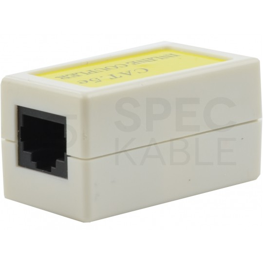 Łącznik modularny beczka 2xRJ45 8P8C kat.5e nieekranowany UTP NEKU