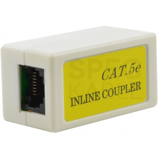 Łącznik modularny beczka 2xRJ45 8P8C kat.5e nieekranowany UTP NEKU