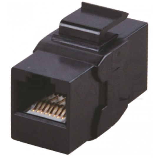 Łącznik modularny keystone czarny 2xRJ45 8P8C kat.6A nieekranowany UTP ALANTEC