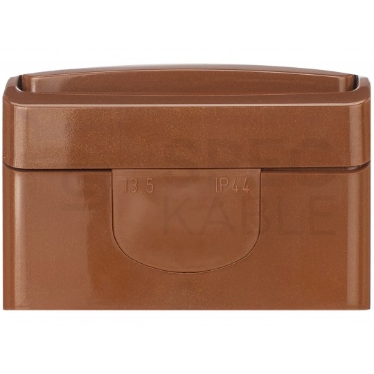 Łącznik pojedynczy natynkowy hermetyczny IP44 brązowy Koala ViPlast
