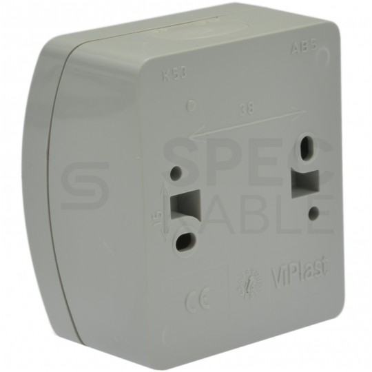 Łącznik pojedynczy natynkowy hermetyczny IP44 szary Koala ViPlast