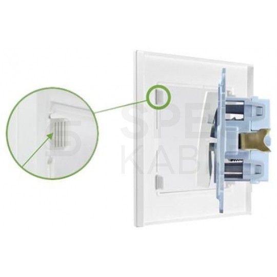 Łącznik pojedynczy SIMON 10 biały z podświetleniem LED 10AX Kontakt Simon CW1L.01/11