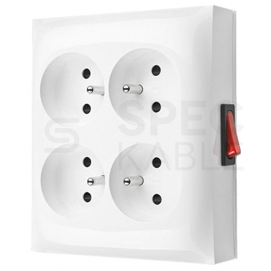 Łącznik pojedynczy SIMON Aquaclick natynkowy bryzgoszczelny IP44 biały 10AX z podświetleniem LED Kontakt Simon ACW1L/11