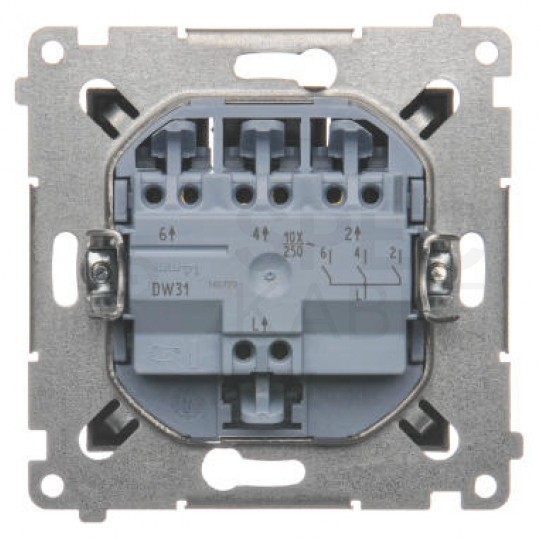 Łącznik potrójny SIMON 54 antracyt 10AX Kontakt Simon DW31.01/48