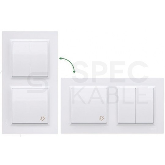 Łącznik potrójny SIMON 54 antracyt 10AX Kontakt Simon DW31.01/48