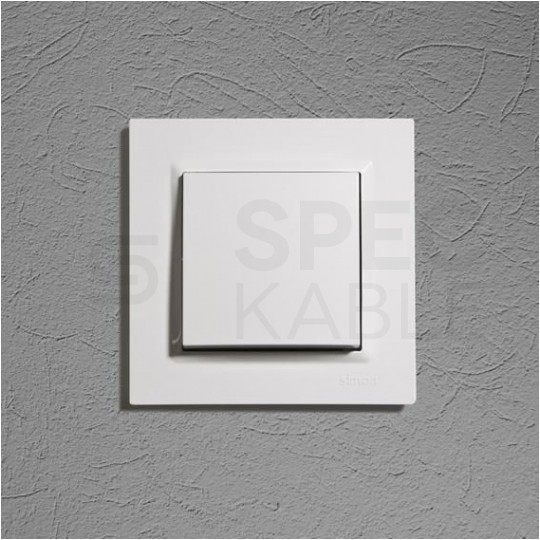 Łącznik schodowy podwójny SIMON 10 biały 10AX z podświetleniem LED Kontakt Simon CW6/2L.01/11