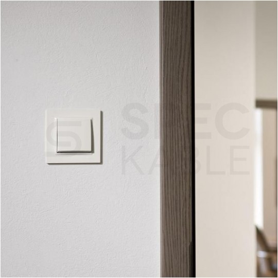 Łącznik schodowy podwójny SIMON 10 biały 10AX z podświetleniem LED Kontakt Simon CW6/2L.01/11