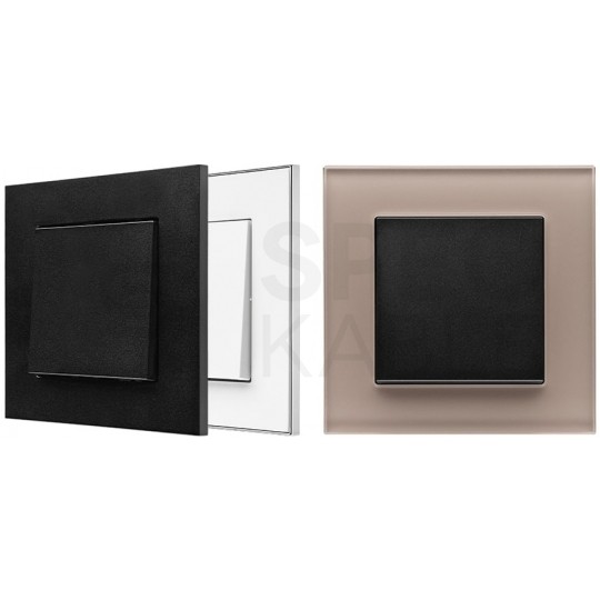 Łącznik schodowy podwójny SIMON 55 biały matowy 10AX bez piktogramu Kontakt Simon TW6/2.01/X/111