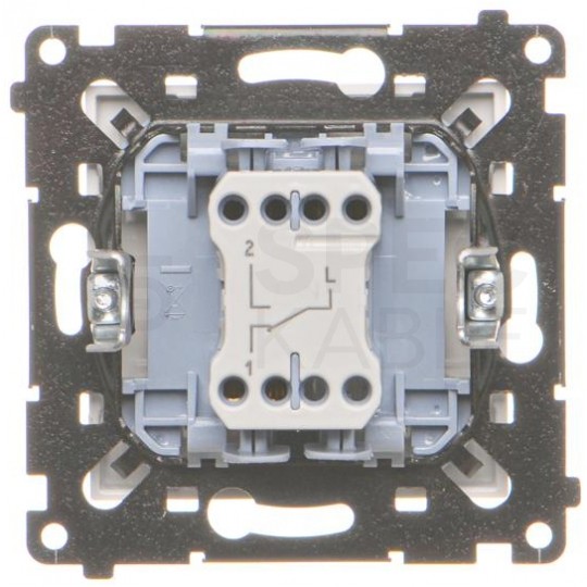 Łącznik schodowy pojedynczy SIMON 55 biały matowy 10AX Kontakt Simon TW6.01/111