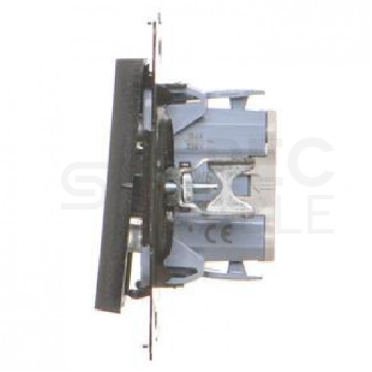 Łącznik schodowy pojedynczy SIMON 55 czarny matowy 10AX Kontakt Simon TW6.01/149