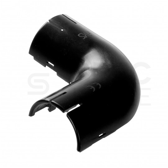 Łącznik składany kątowy LSK 20 czarny do rur sztywnych (RL i RLM) oraz karbowanych (RKGL i RKGS) AKS [opakowanie 15szt]