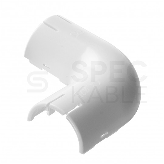 Łącznik składany kątowy LSK 25 biały do rur sztywnych (RL i RLM) oraz karbowanych (RKGL i RKGS) AKS