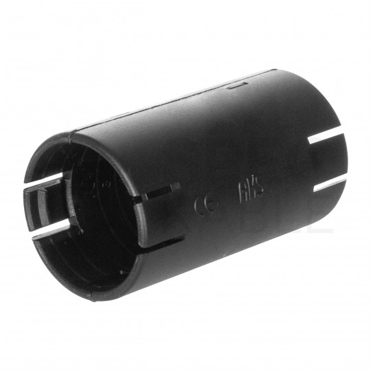 Łącznik składany prosty LSP 16 czarny do rur sztywnych (RL i RLM) oraz karbowanych (RKGL i RKGS) AKS [komplet 3szt]